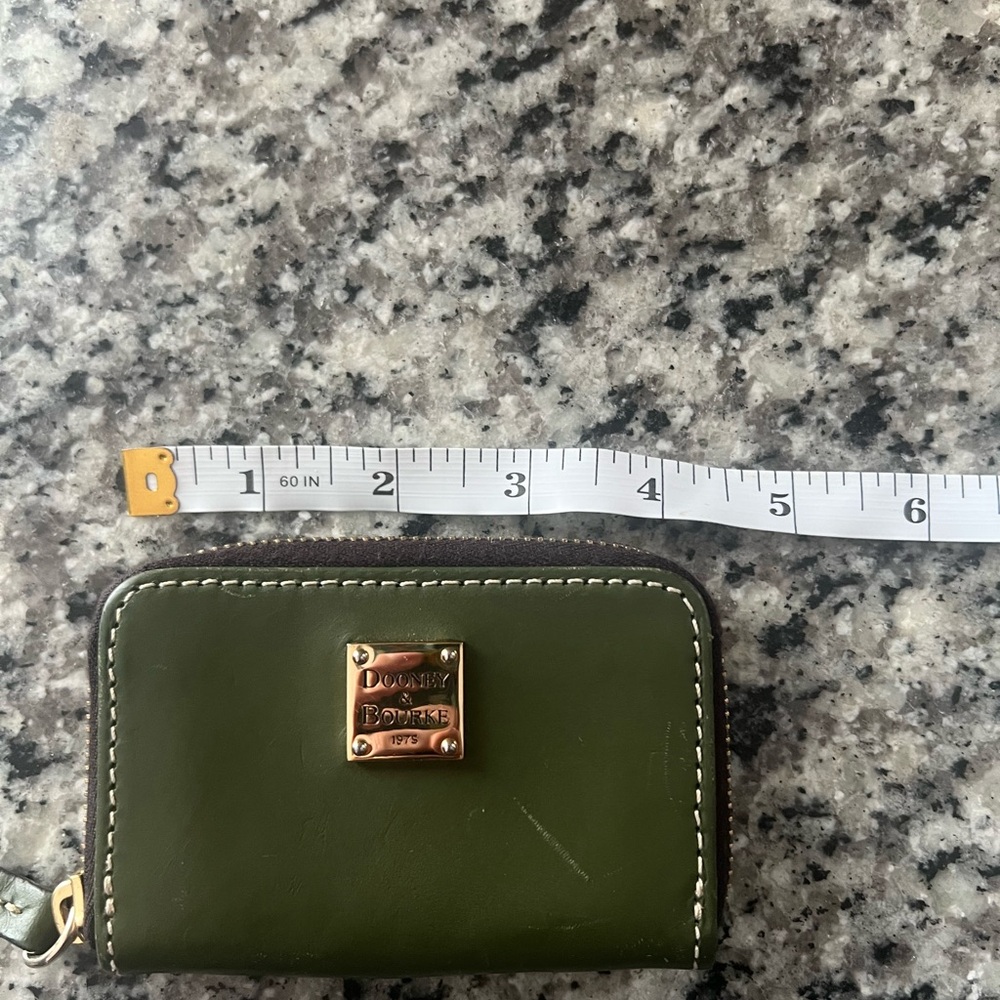 Dooney & Bourke Small Beacon Card Case in a Dark Olive Green! - Picture 10 of 11